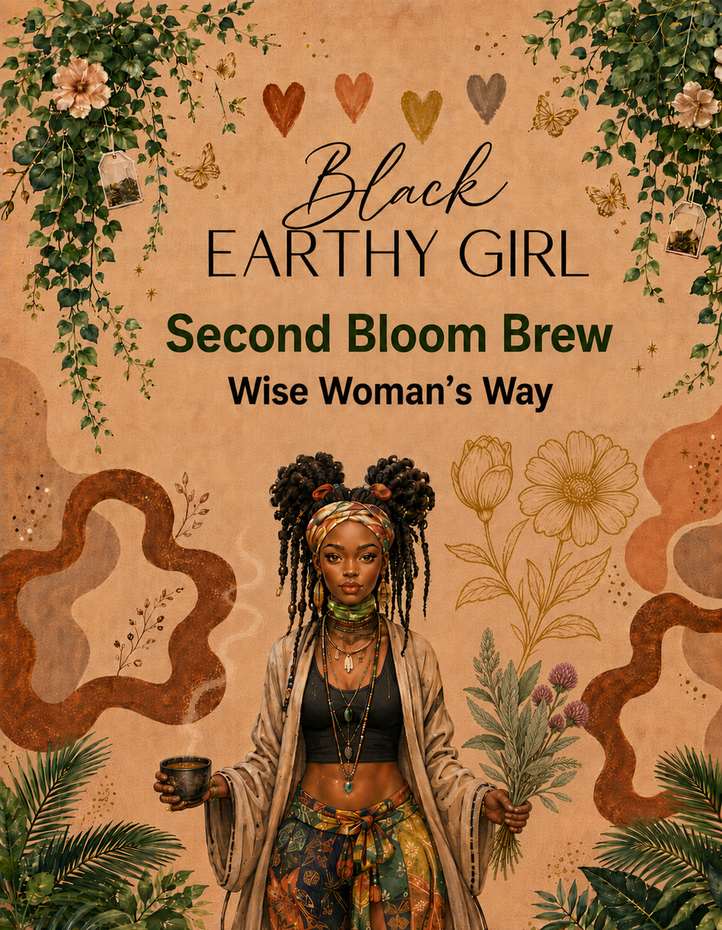 Black Earthy Girl Second Bloom Brew — Wise Woman's Way loose-leaf herbal tea packaging